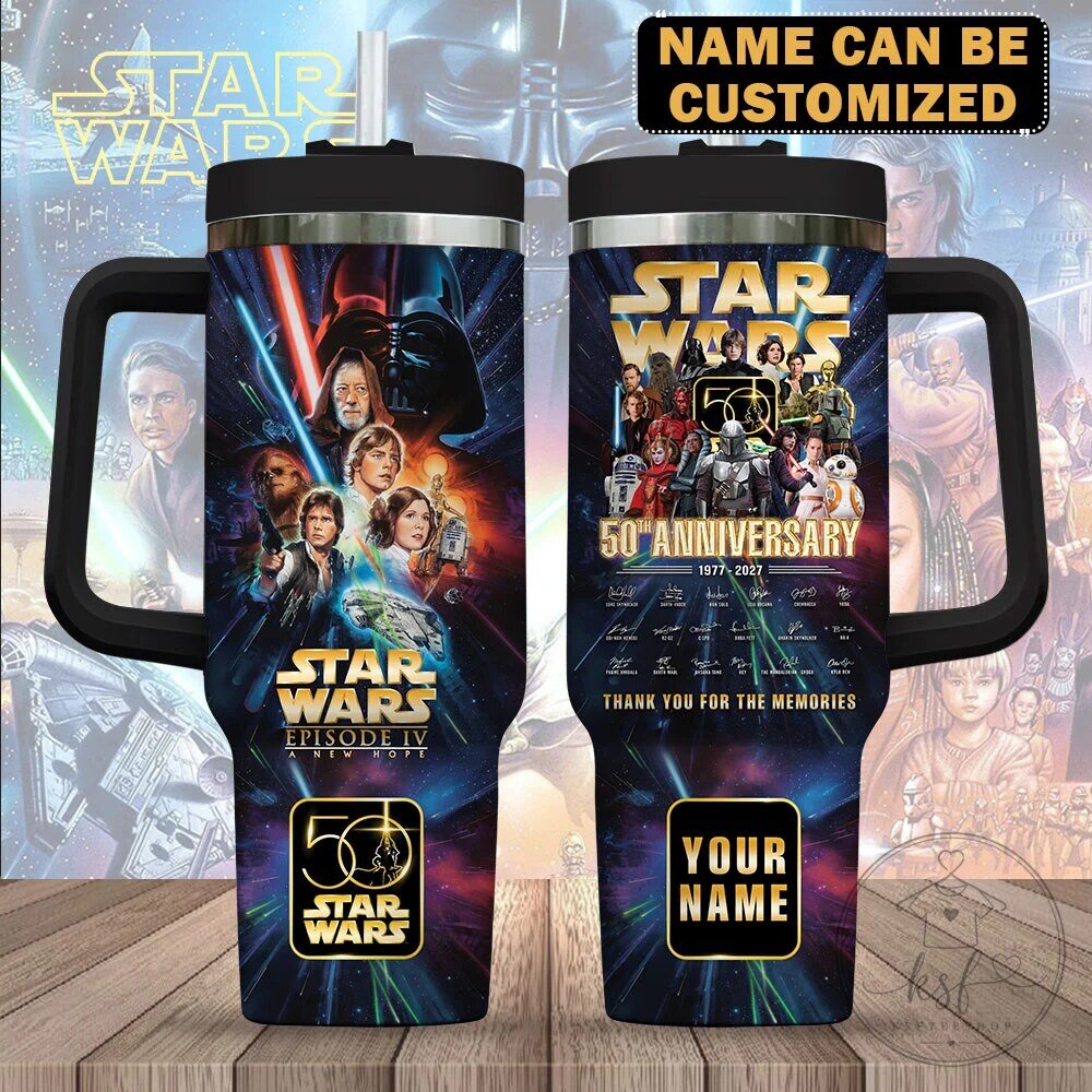Star Wars 50th Anniversary Episode IV A New Hope Personalized Tumbler