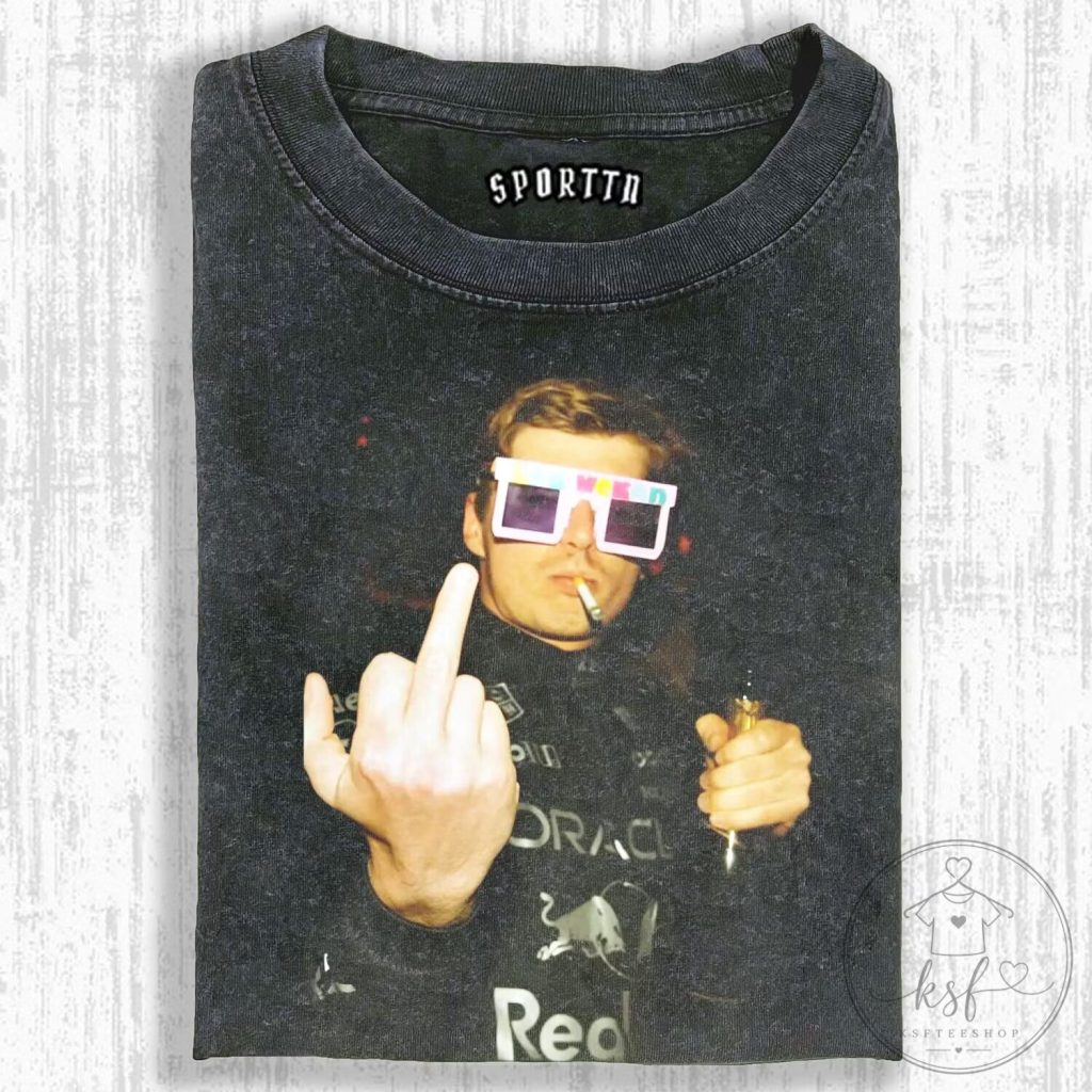 Max Verstappen Funny Middle Finger Meme T-Shirt Max Verstappen Funny Middle Finger Meme T-Shirt