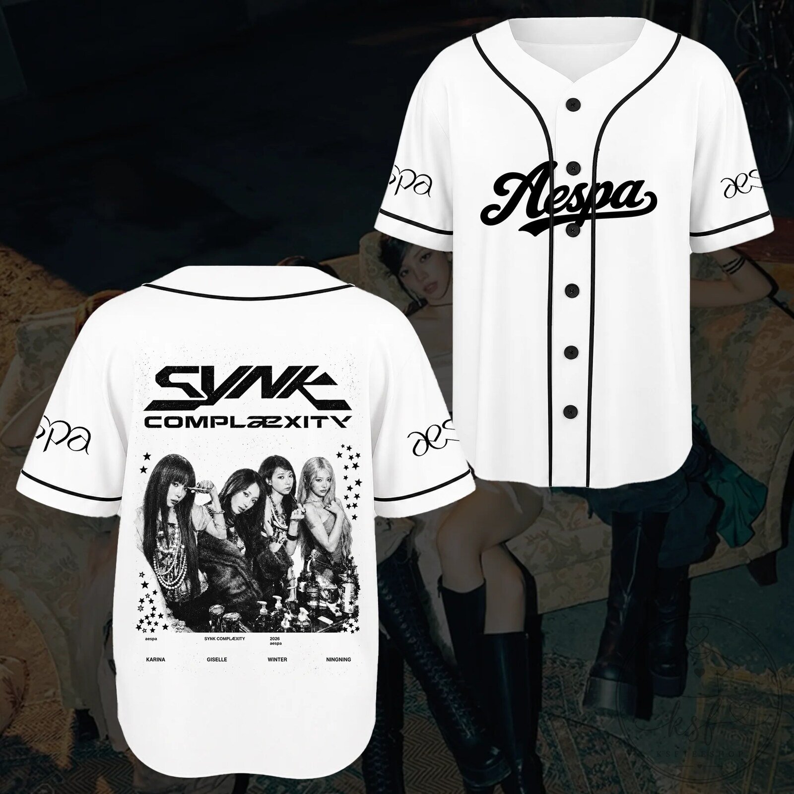 Aespa SYNK COMPLEXITY World Tour Baseball Jersey