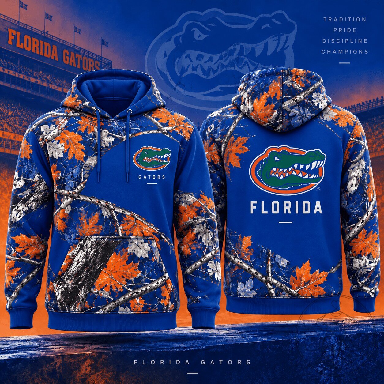 Florida Gators NCAA Game Day Woodland Camouflage Hoodie