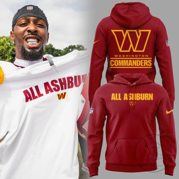 Washington Commanders All Ashburn Football Fan Gear Hoodie