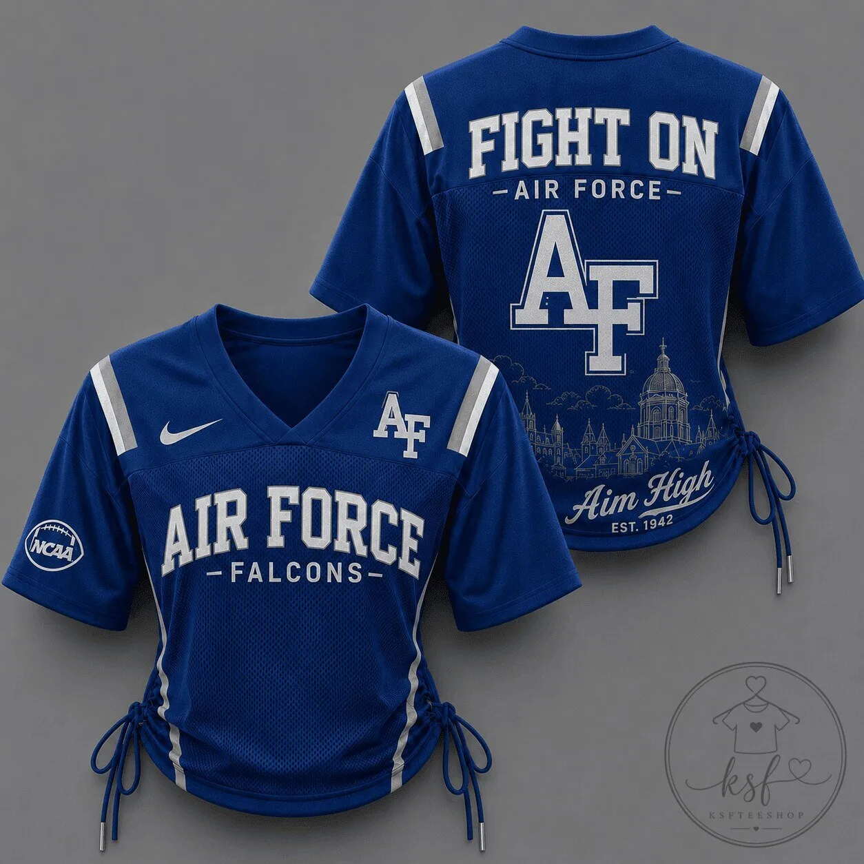 Air Force Falcons Women's NCAA Football Jersey with Lace-Up Sides