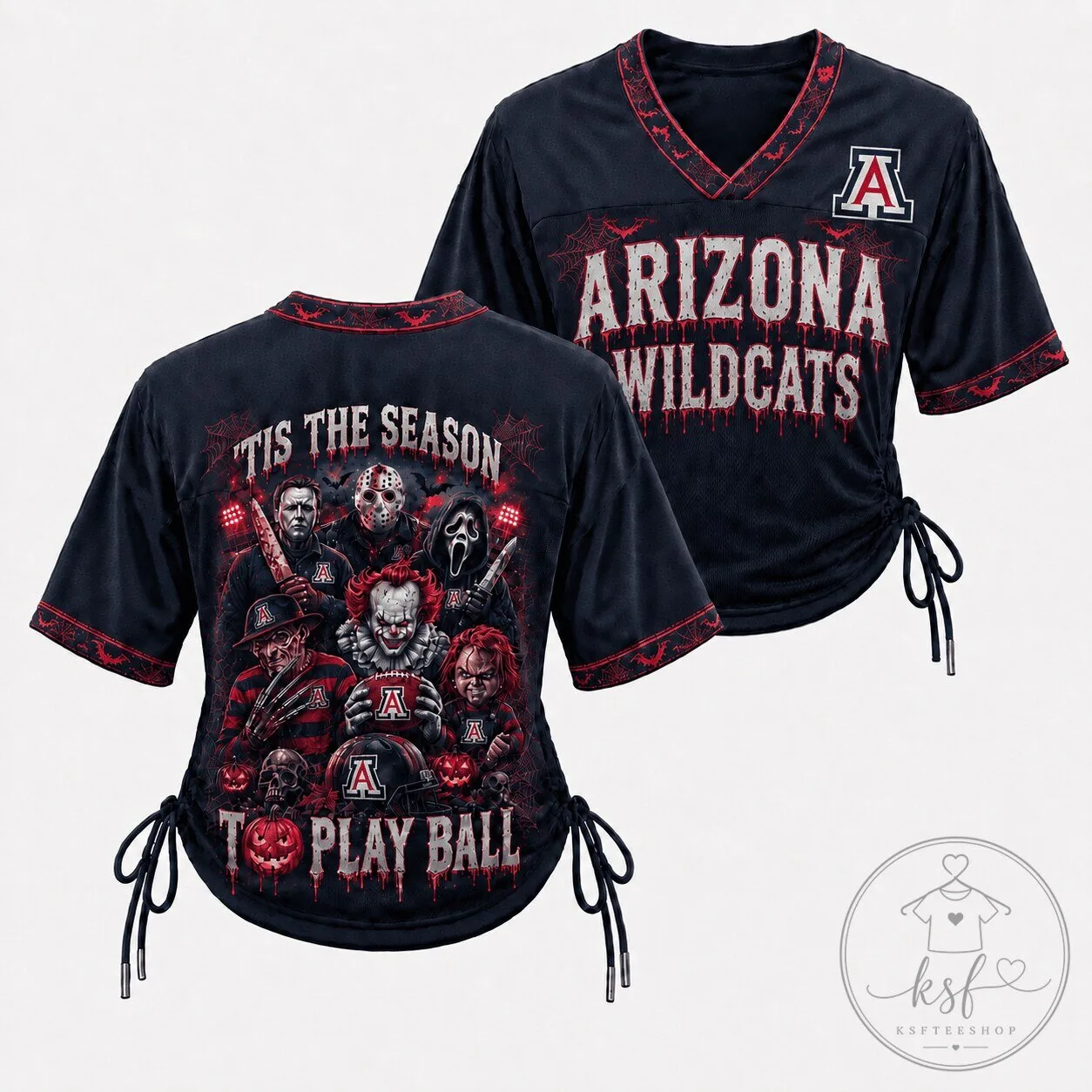 Arizona Wildcats Halloween Horror Movie Characters Football Jersey