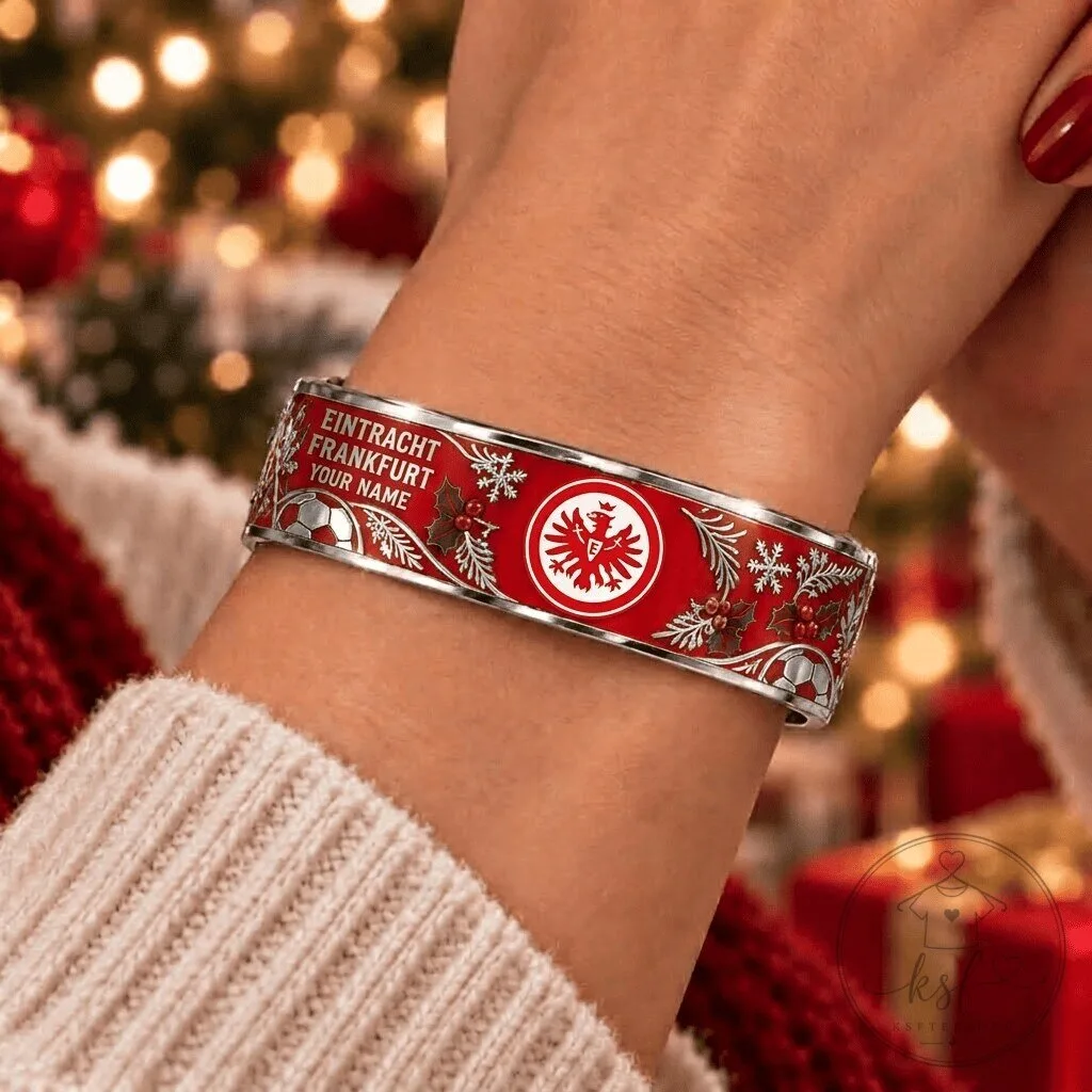 Eintracht Frankfurt Christmas Bracelet Personalized Soccer Fan Gift