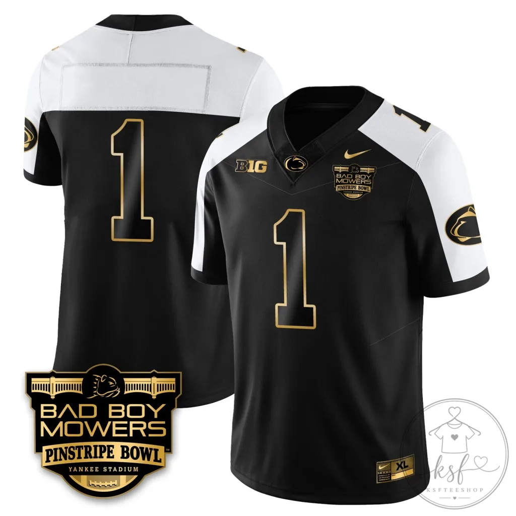 Black Gold Jersey for Penn State Nittany Lions Football - Pinstripe Bowl Edition