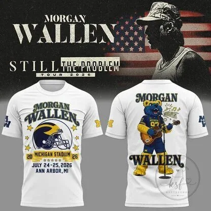 2026 Still The Problem Tour T-Shirt - Morgan Wallen x Michigan Wolverines Football