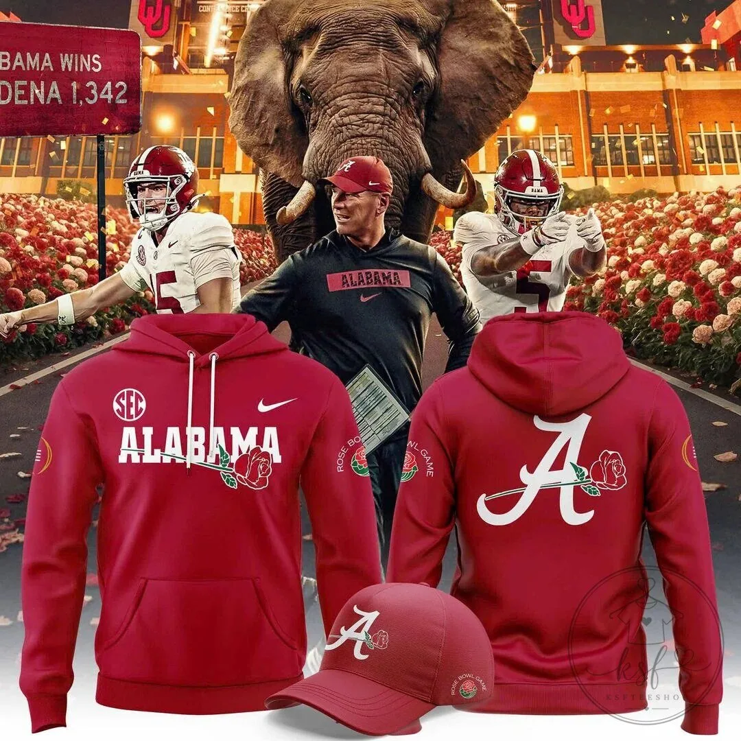 Alabama Crimson Tide Rose Bowl Game 2026 Limited Edition Hoodie