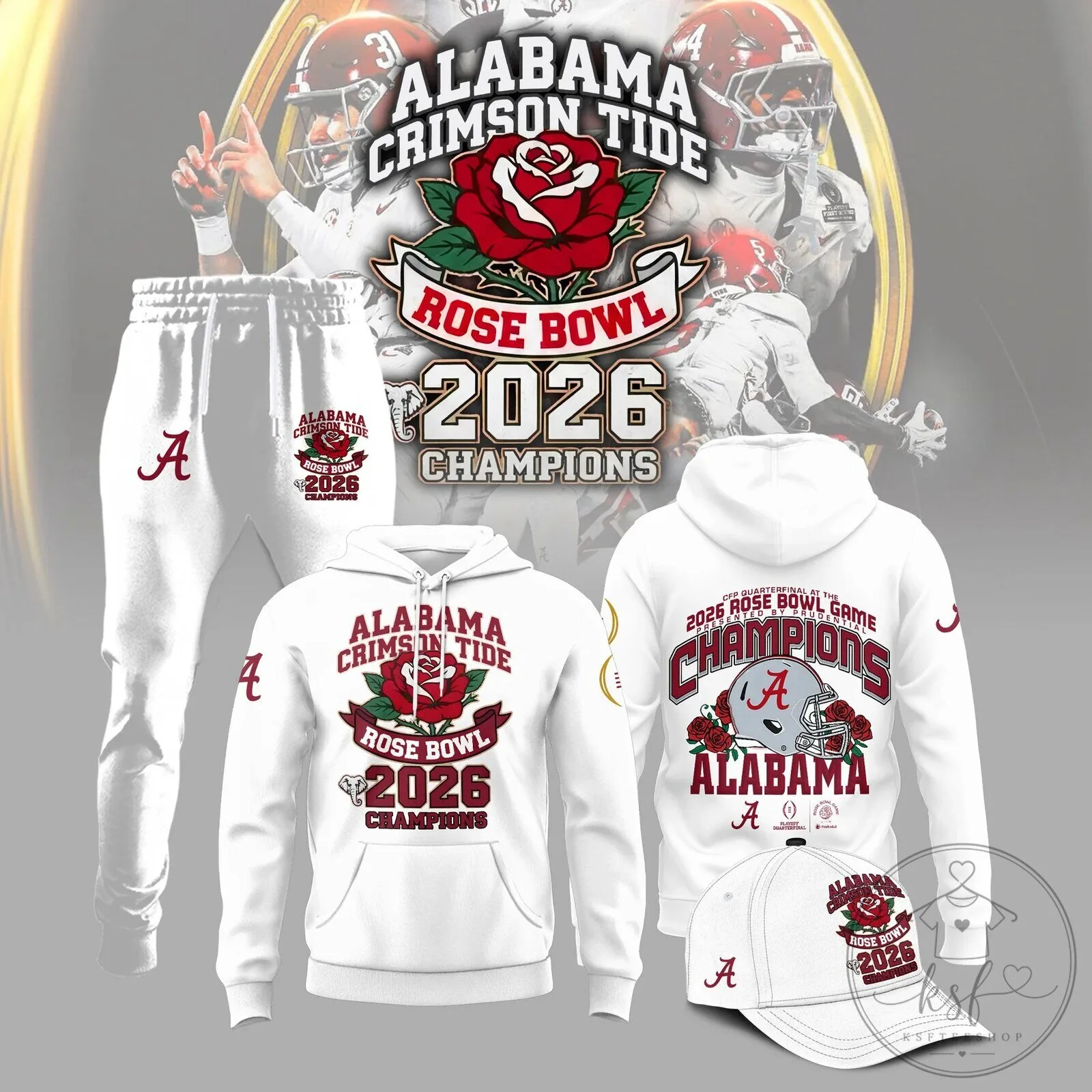 Alabama Crimson Tide Rose Bowl 2026 Champions Hoodie