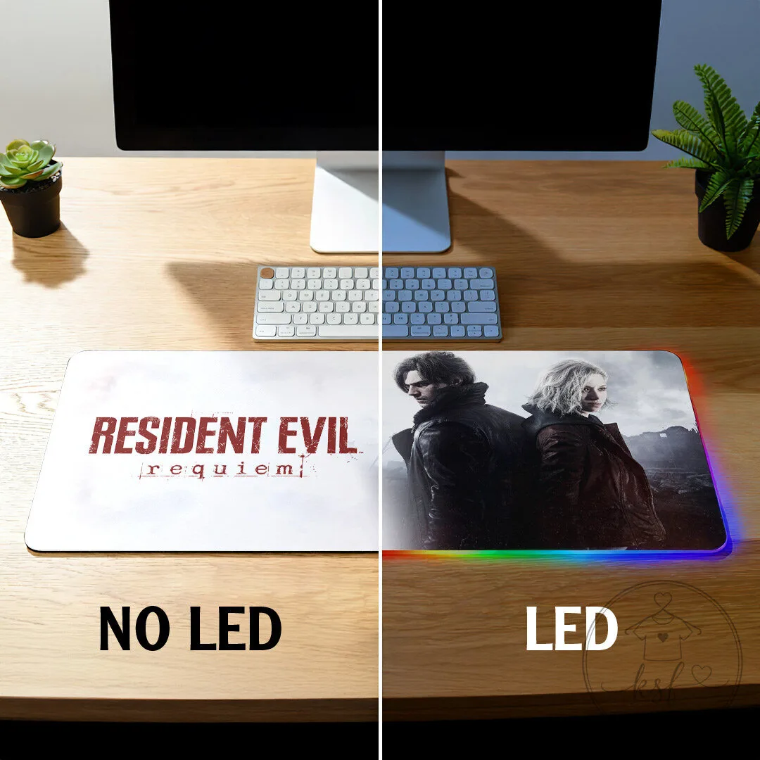 Resident Evil Requiem Gaming Desk Mat, Custom LED Light Up Mouse Pad 13 Resident Evil Requiem Gaming Desk Mat, Custom LED Light Up Mouse Pad