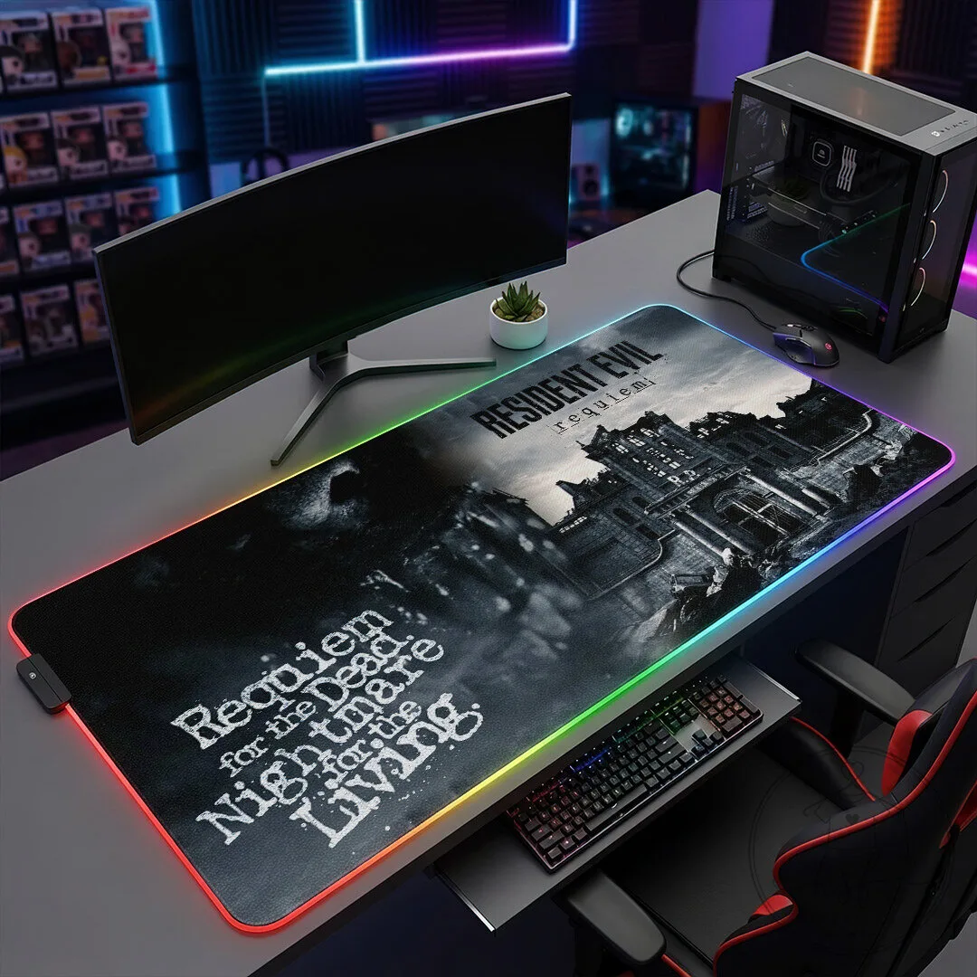 Resident Evil Requiem Gaming Desk Mat, Custom LED Mouse Pad, Large Computer Pad 10 Resident Evil Requiem Gaming Desk Mat, Custom LED Mouse Pad, Large Computer Pad