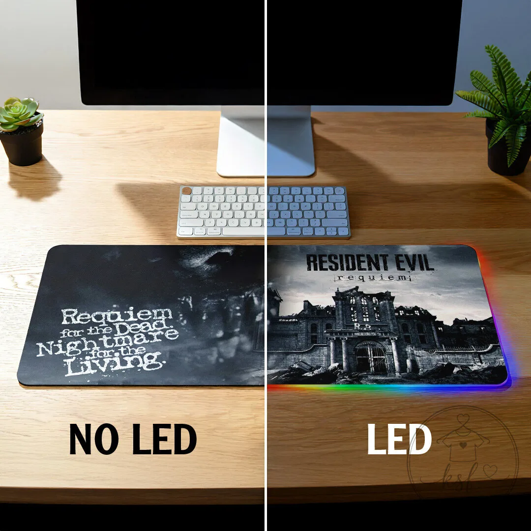Resident Evil Requiem Gaming Desk Mat, Custom LED Mouse Pad, Large Computer Pad 13 Resident Evil Requiem Gaming Desk Mat, Custom LED Mouse Pad, Large Computer Pad
