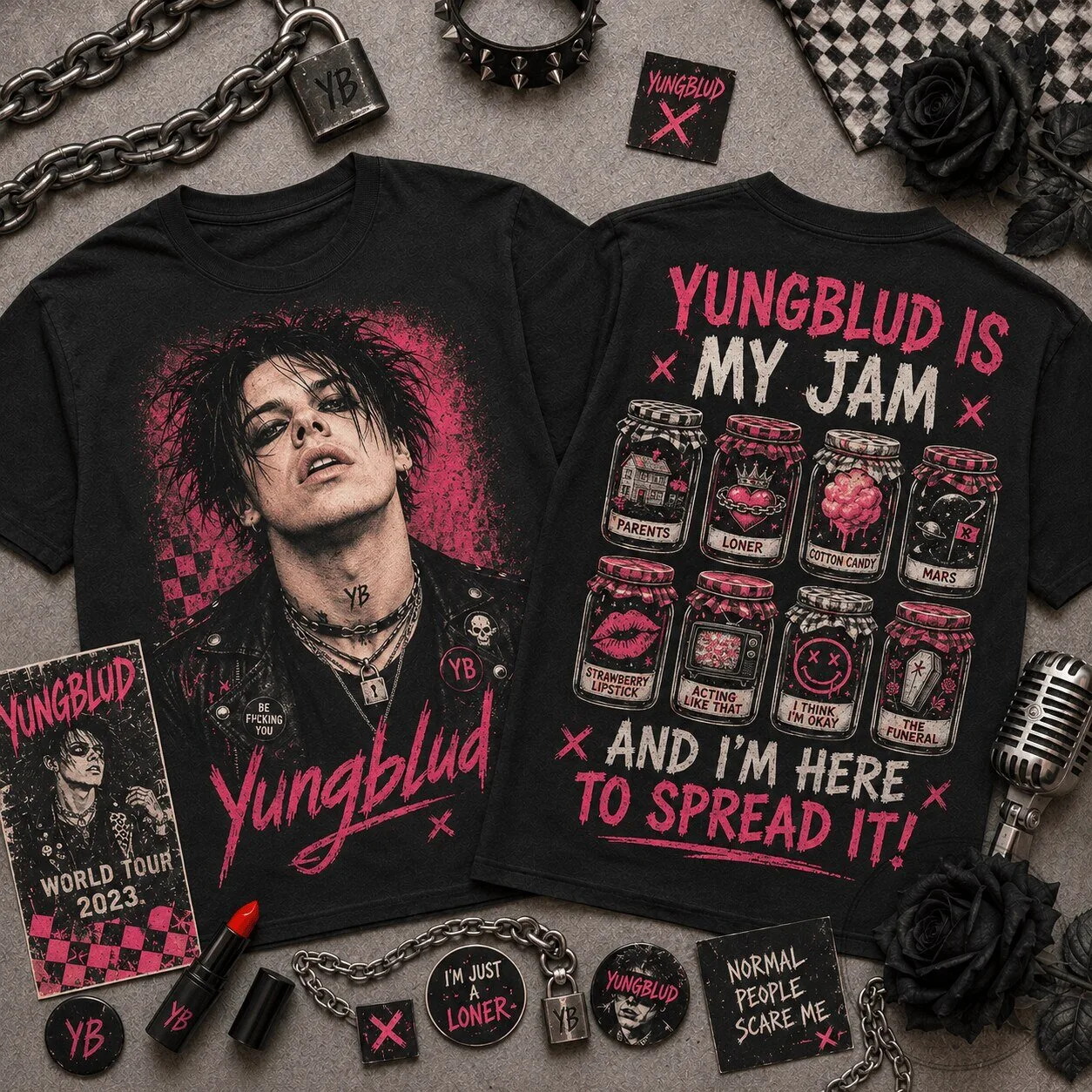 Yungblud Is My Jam And I'm Here To Spread It Black T-Shirt