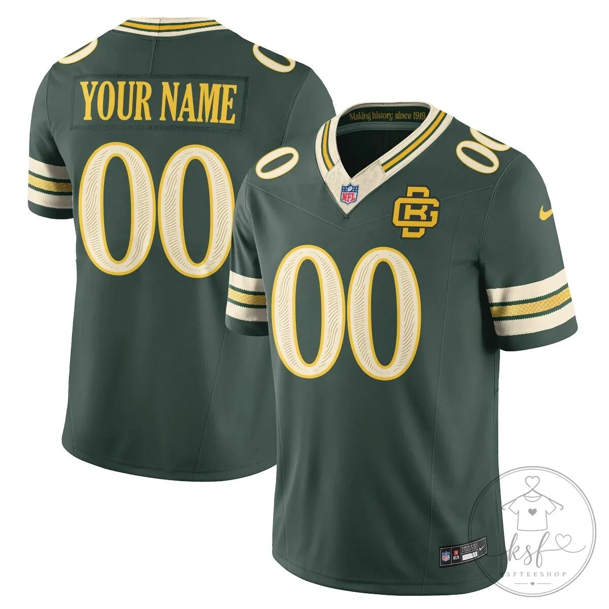 Custom Vapor Football Jersey for Rivalries - Green Bay Packers 2026