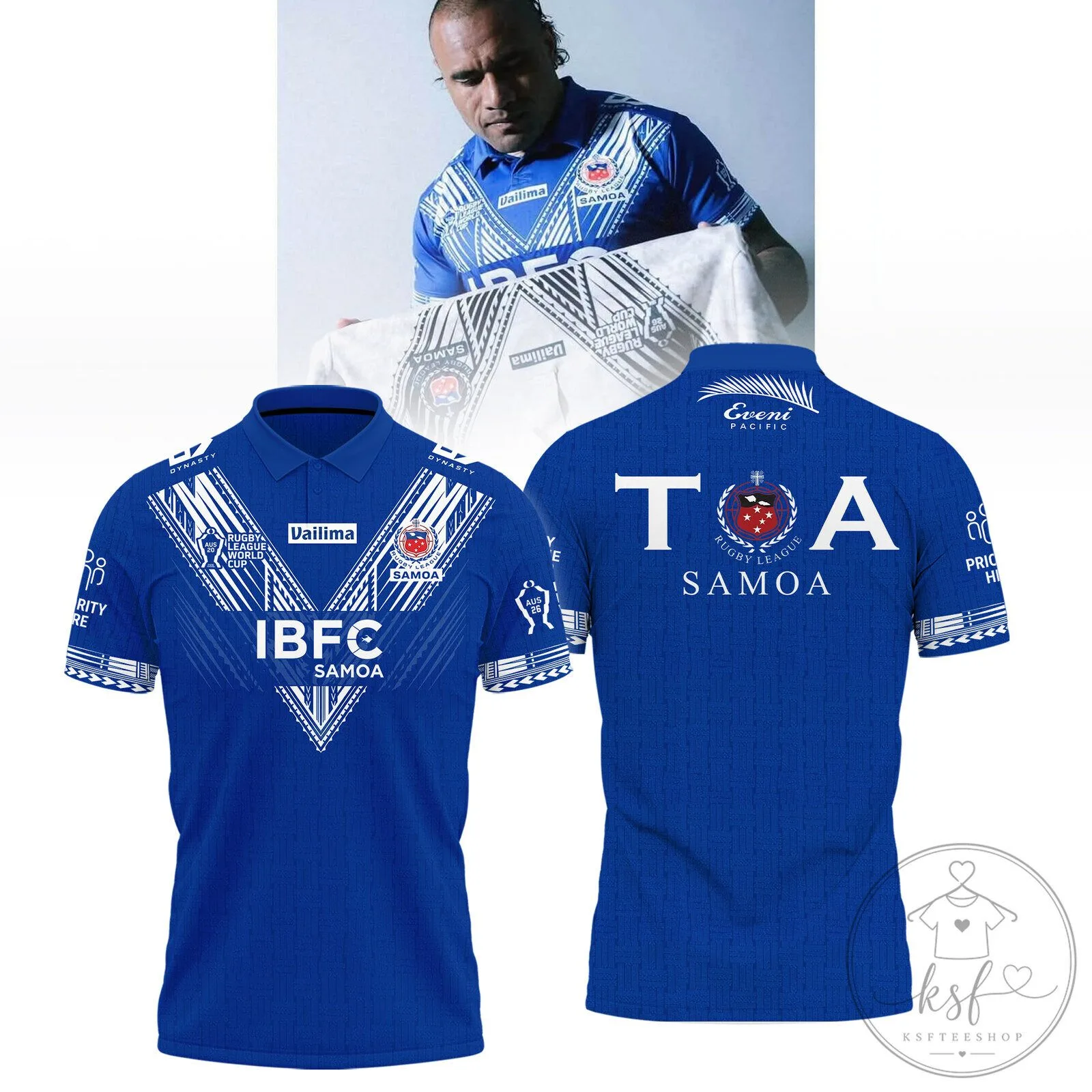 Toa Samoa Rugby League World Cup 2026 Team Fan Polo Shirt