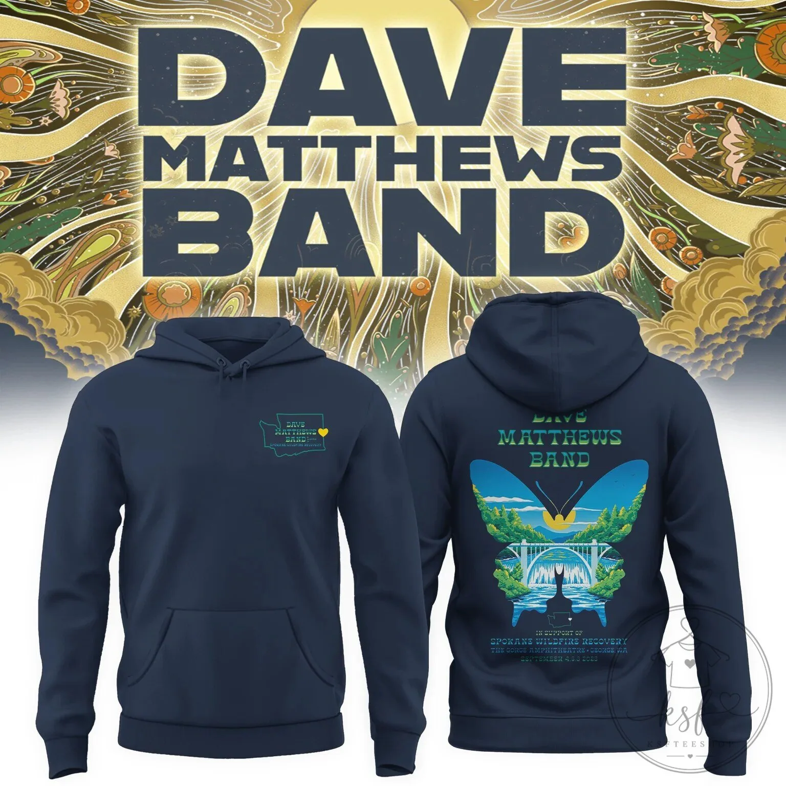 Dave Matthews Band Spokane Wildfire Recovery The Gorge Amphitheatre 2023 Hoodie