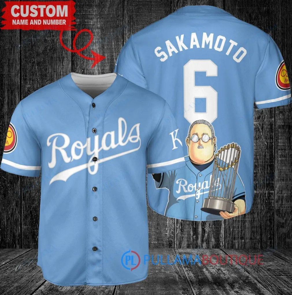 Kansas City Royals Baseball Sakamoto Days World Series Trophy Custom Jersey