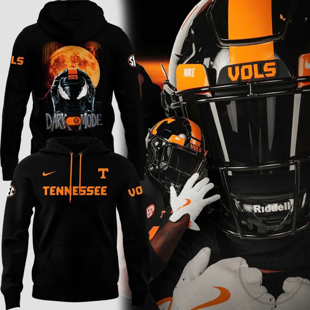 Go Vols Tennessee Volunteers Dark Mode Football Helmet Hoodie Go Vols Tennessee Volunteers Dark Mode Football Helmet Hoodie