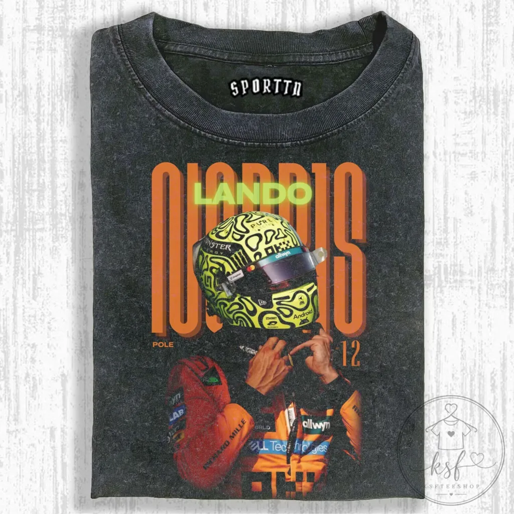 Lando Norris Formula 1 Racing Driver Graphic T-Shirt
