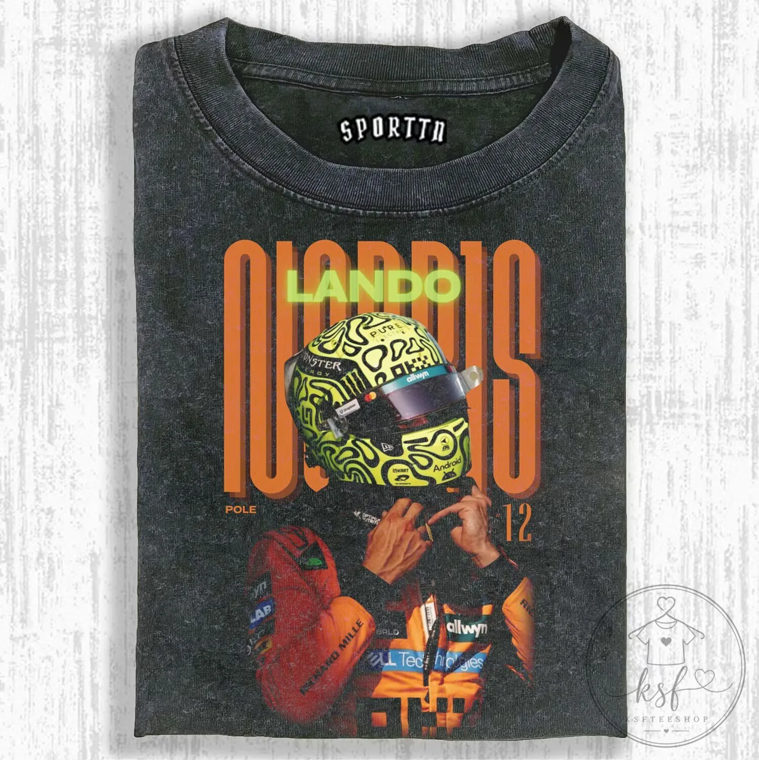 Lando Norris Formula 1 Racing Driver Graphic T-Shirt