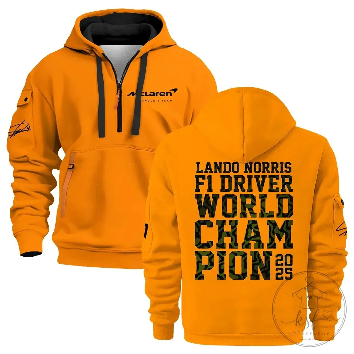 Lando Norris F1 Driver World Champion 2025 McLaren Formula 1 Team Hoodie