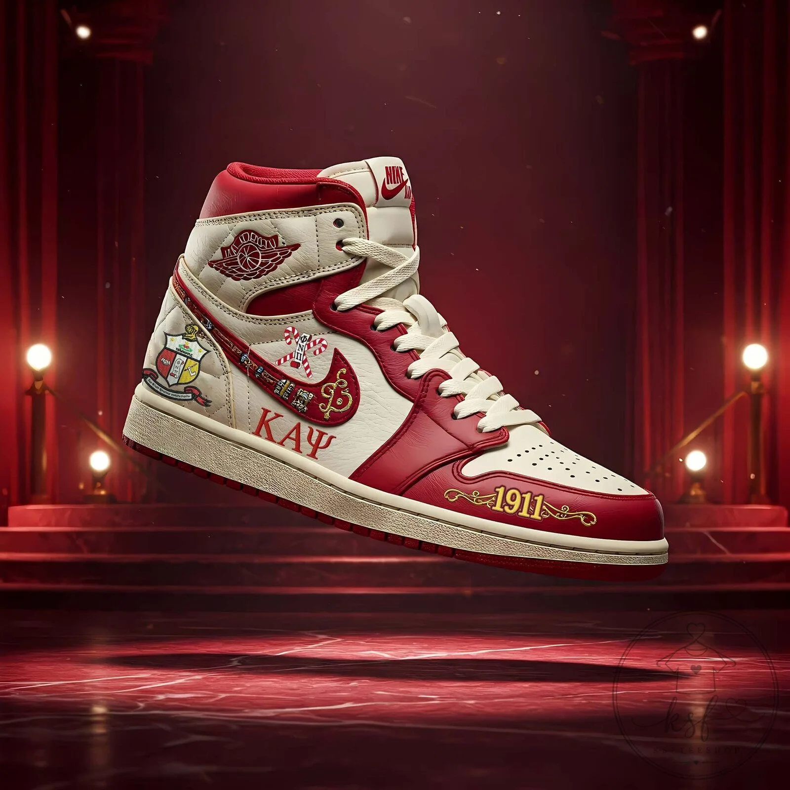 Air Jordan 1 High Top Sneakers for Kappa Alpha Psi Fraternity