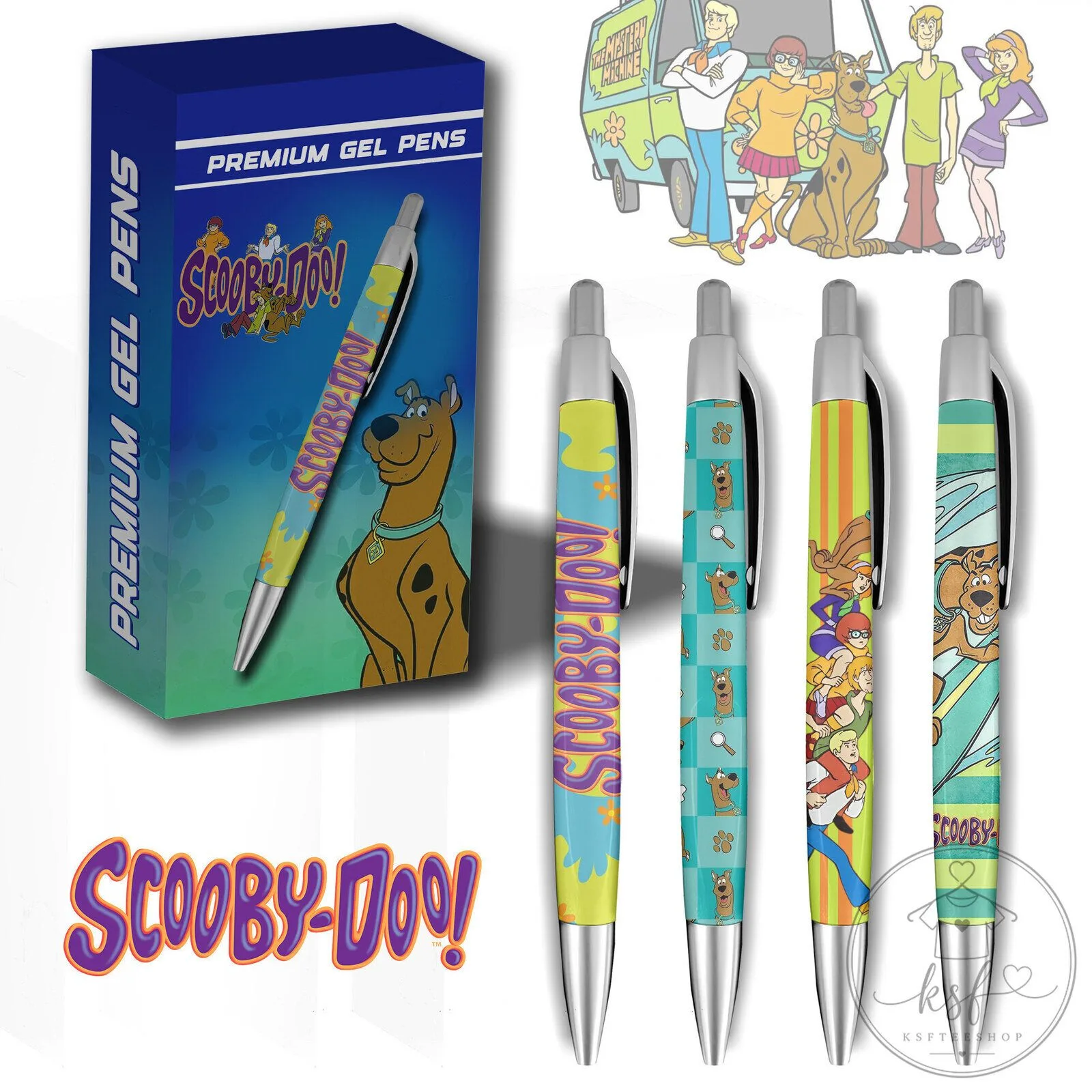 Scooby-Doo Mystery Machine Gang Premium Gel Pens Set 2 Scooby-Doo Mystery Machine Gang Premium Gel Pens Set