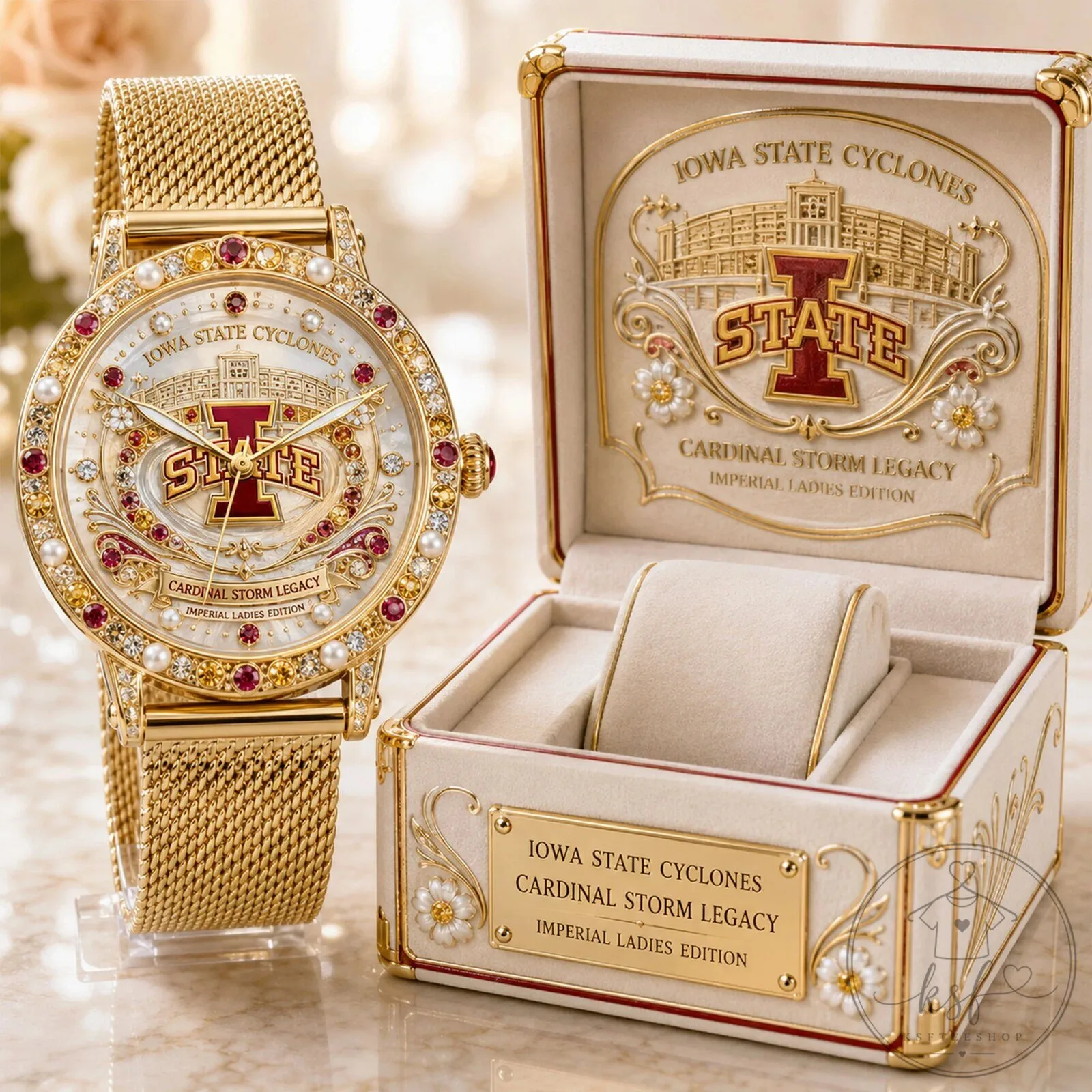 Iowa State Cyclones Cardinal Storm Legacy Imperial Ladies Edition Watch
