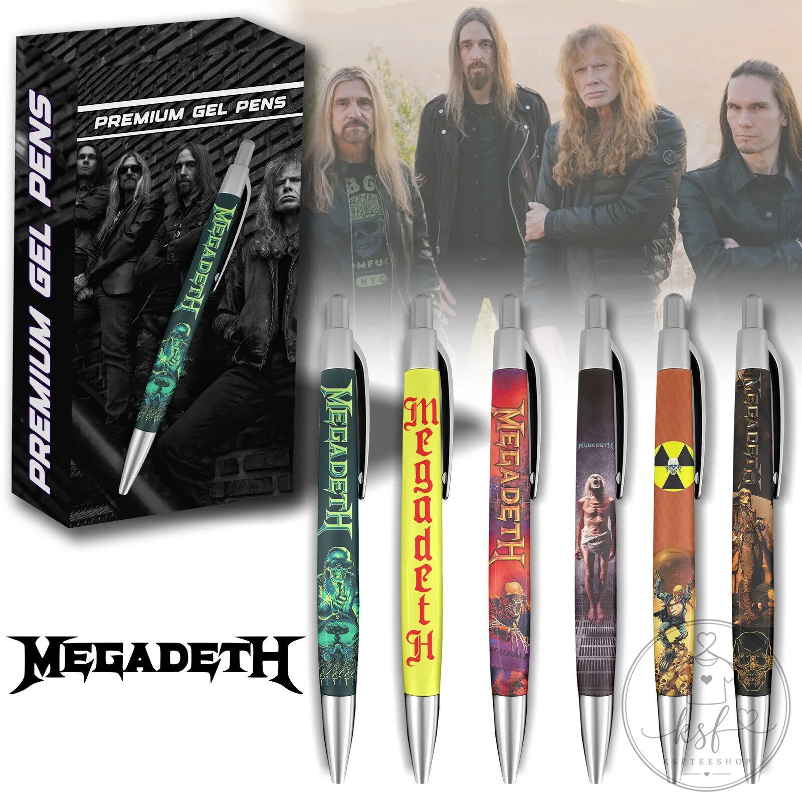 Megadeth Heavy Metal Band Premium Gel Pen Set