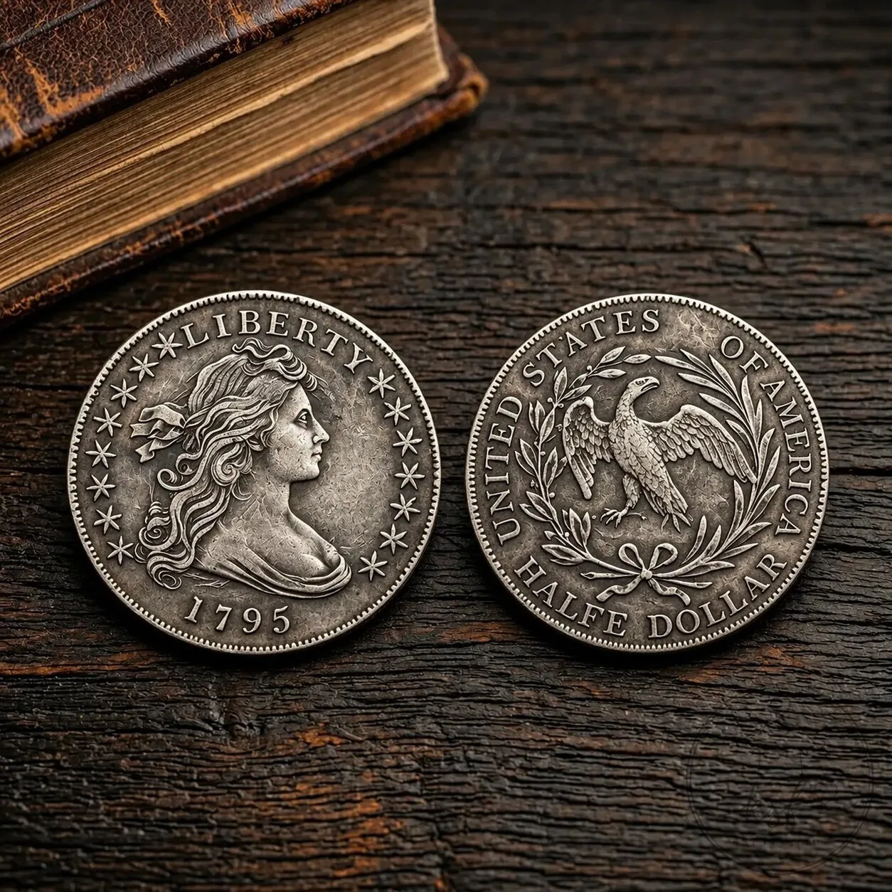 1795 Draped Bust Half Dollar United States Silver Coin Collectible