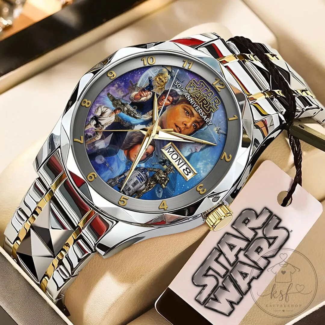 Star Wars 50th Anniversary Luke Skywalker Stainless Steel Quartz Watch