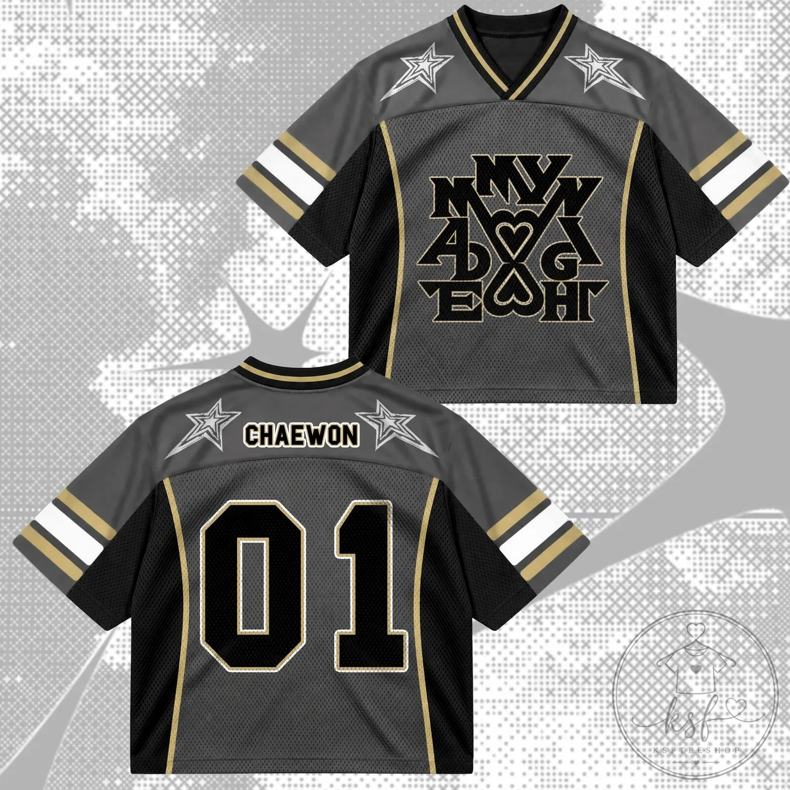 LE SSERAFIM Chaewon My Anti-Romantic K-Pop Mesh Football Jersey