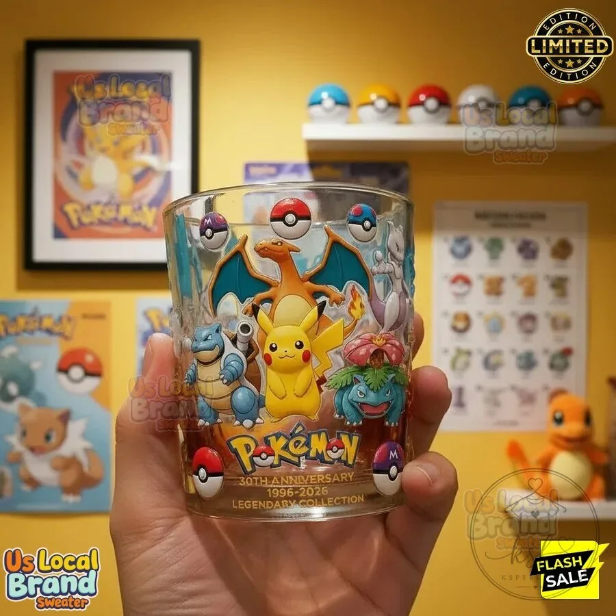 Pokemon 30th Anniversary 1996-2026 Legendary Collection Drinking Glass