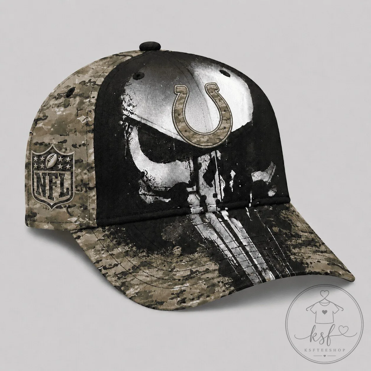 Indianapolis Colts National Football League Military Skull Camouflage Cap Hat