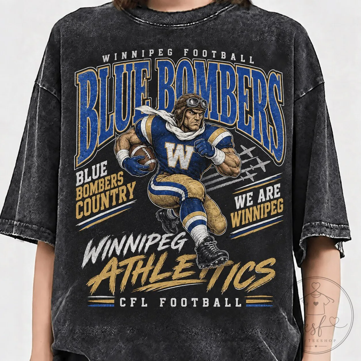 Winnipeg Blue Bombers CFL Football 1d Fan Vintage T-Shirt