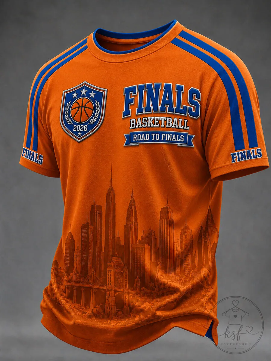 Men's Classic Basketball Fan Shirt Finals 2026 Road to Finals Graphic T-Shirt