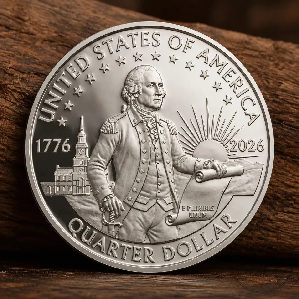 250th Anniversary Quarter Dollar Coin Commemorating the United States of America