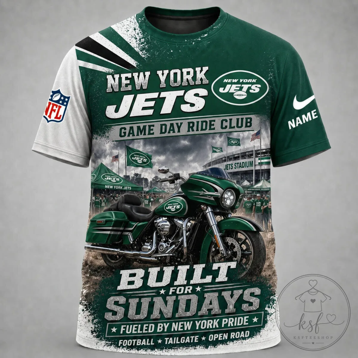 New York Jets Fan Shirt Game Day Ride Club Built For Sundays