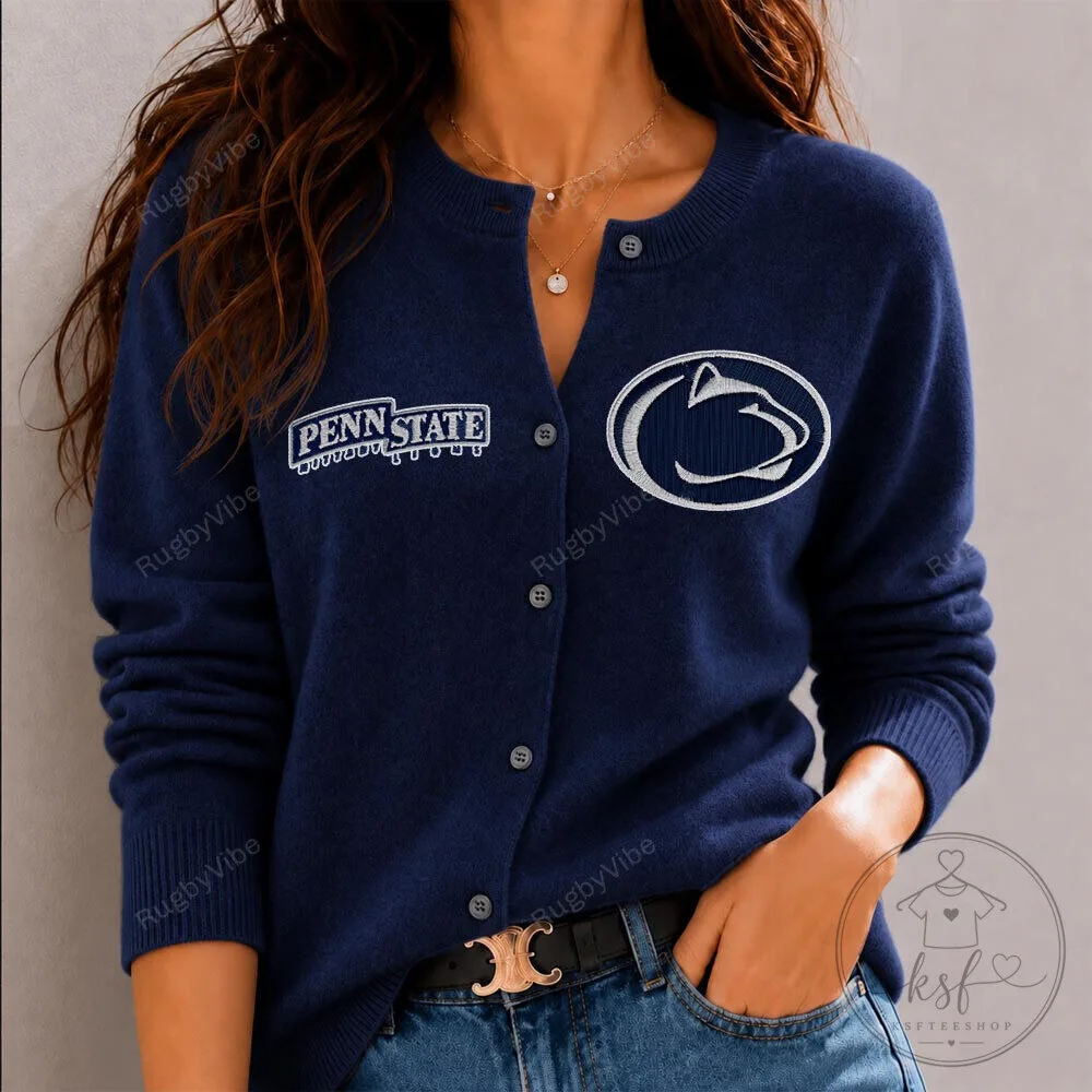 Penn State Nittany Lions Women's Embroidered Cardigan Sweater