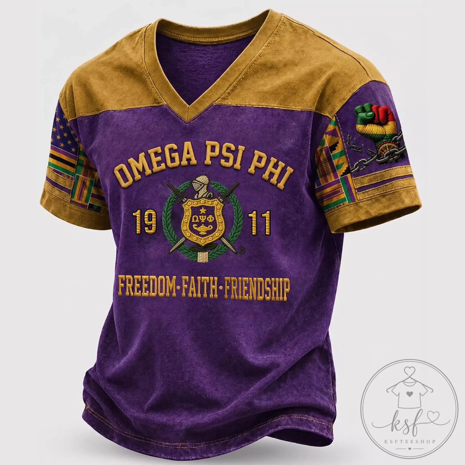 Omega Psi Phi Fraternity Freedom Faith Friendship T-Shirt 2 Omega Psi Phi Fraternity Freedom Faith Friendship T-Shirt