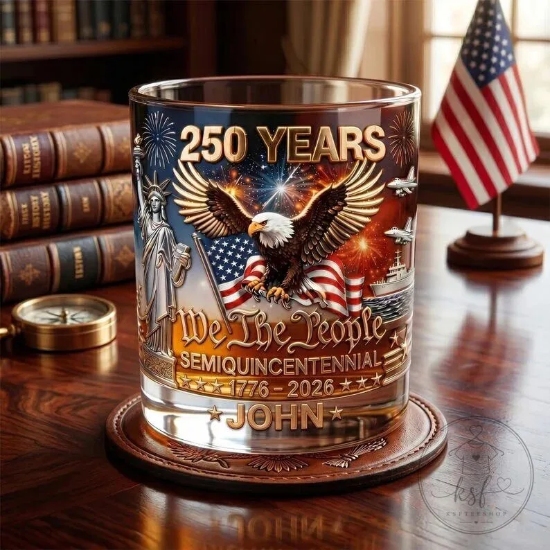 United States 250th Anniversary We The People Semiquincentennial Whiskey Glass