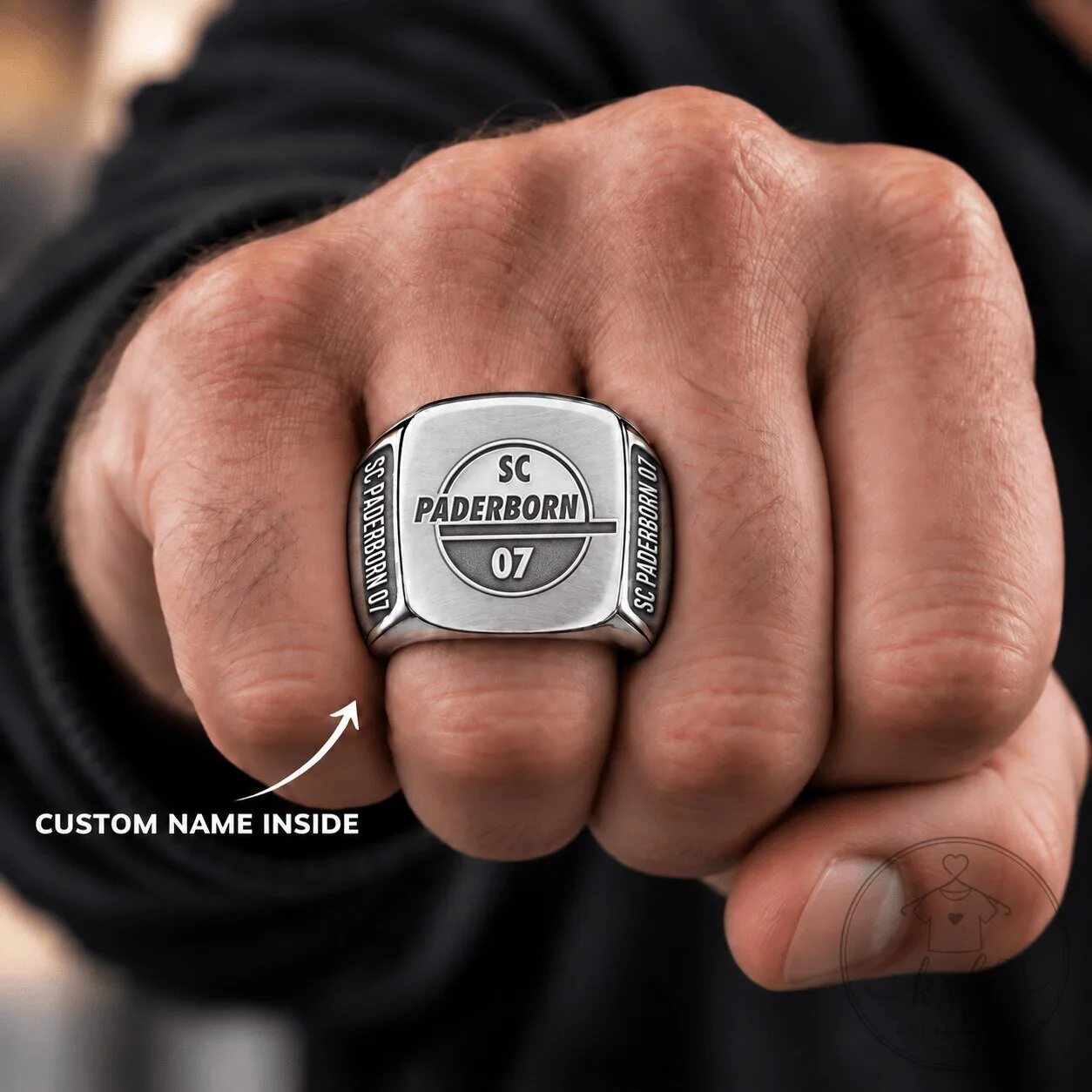 SC Paderborn 07 Bundesliga Football Club Custom Engraved Men's Ring