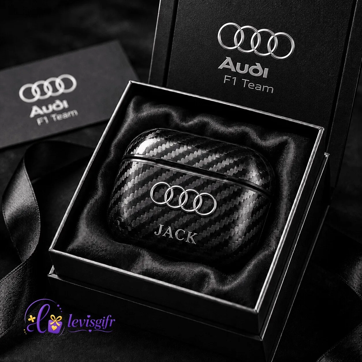 Audi Formula 1 Team Personalized Carbon Fiber AirPod Case