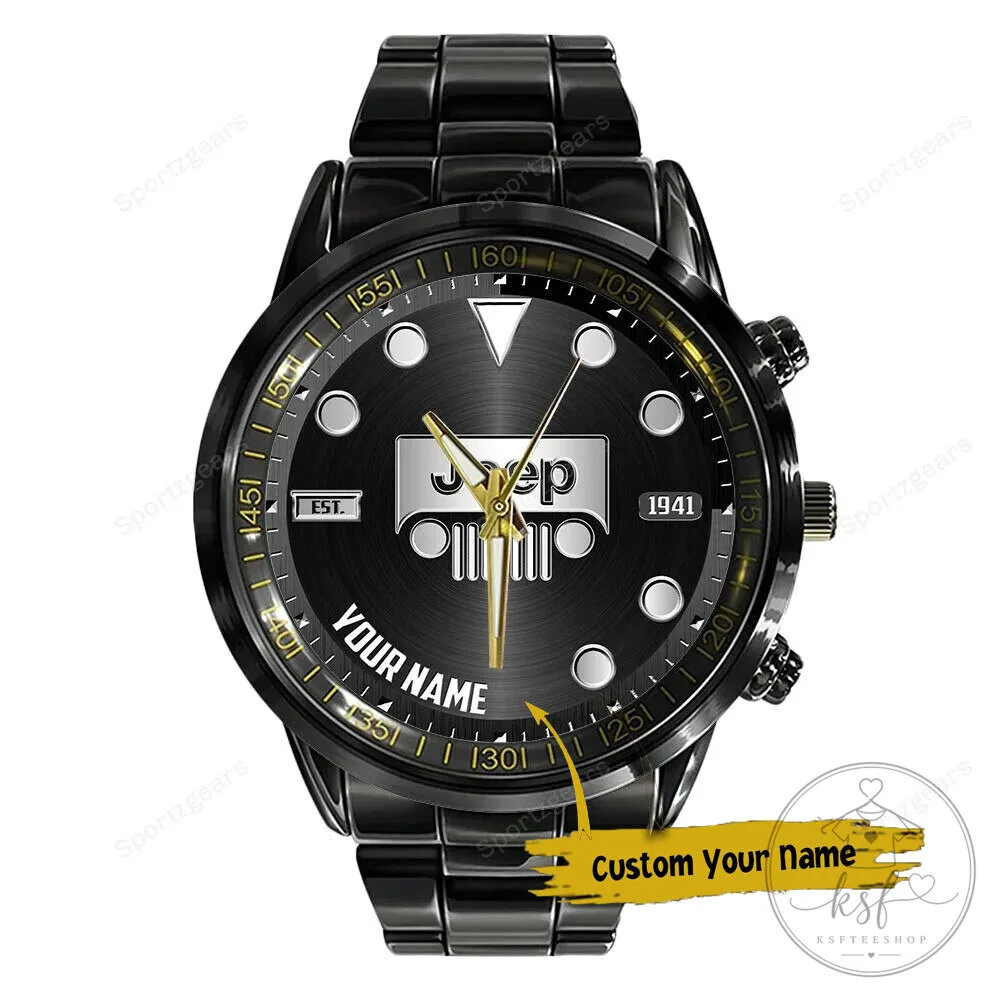 Jeep Custom Name Black Fashion Watch