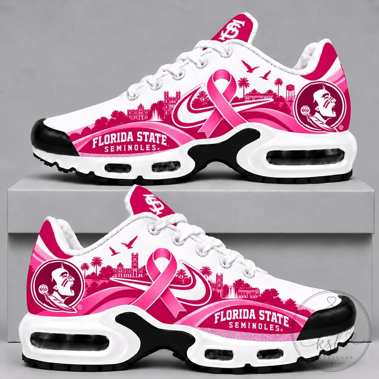 Florida State Seminoles Pink Ribbon Breast Cancer Awareness Sneakers