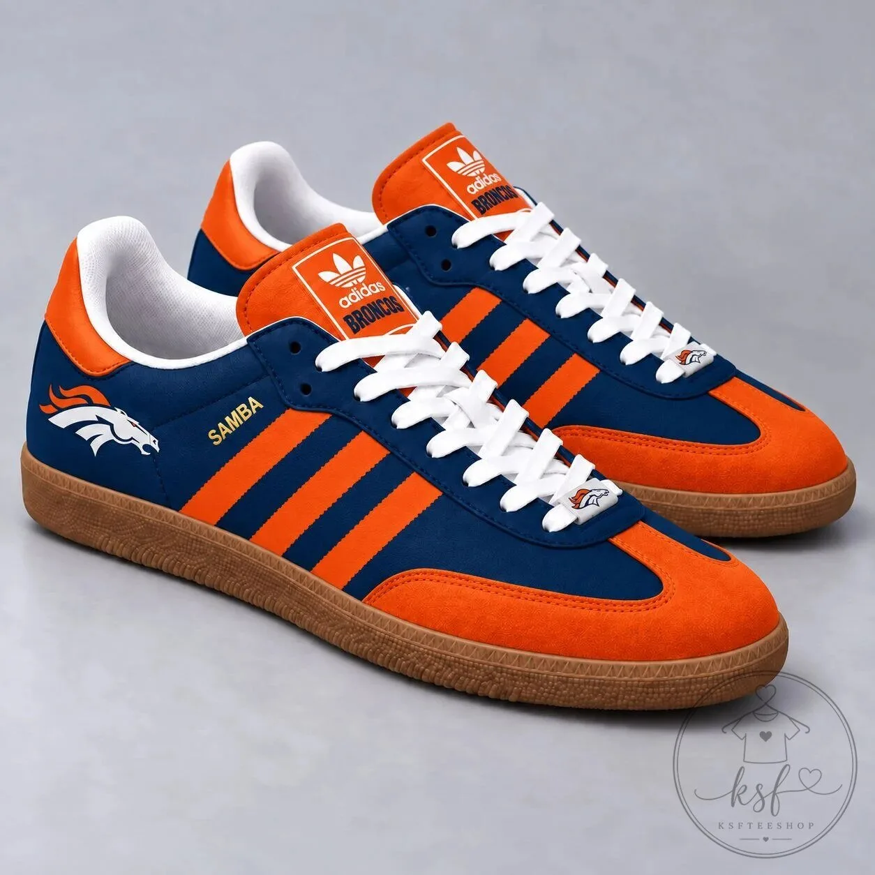 Denver Broncos National Football League Classic Samba Inspired Low-Top Sneakers
