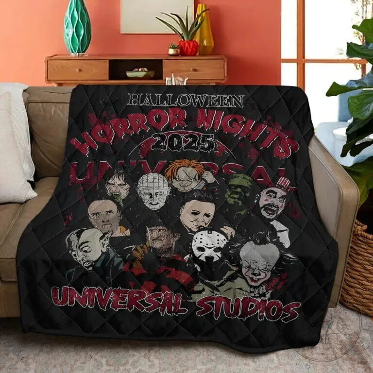 Halloween Horror Nights Universal Studios 2025 Quilted Blanket
