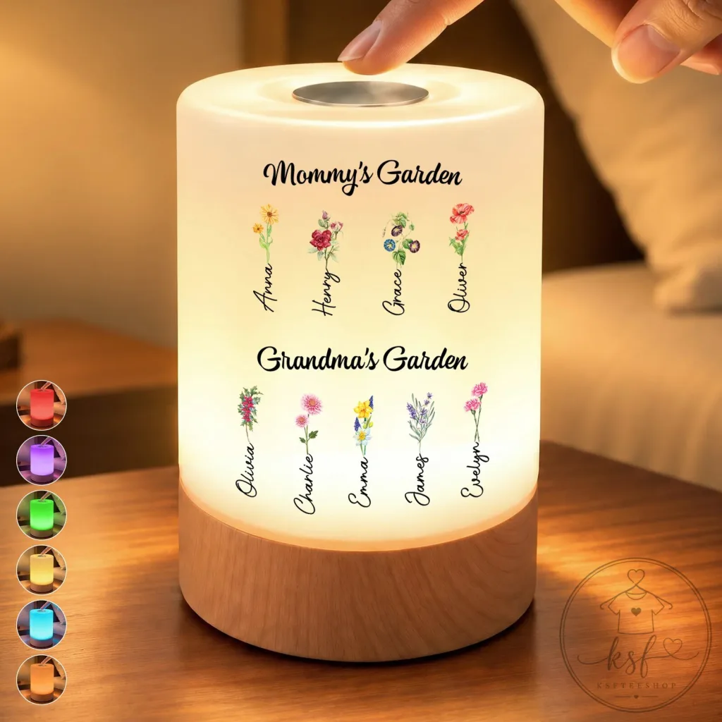 Personalized Mommy and Grandma's Garden Touch Control Rechargeable Night Light Personalized Mommy and Grandma's Garden Touch Control Rechargeable Night Light