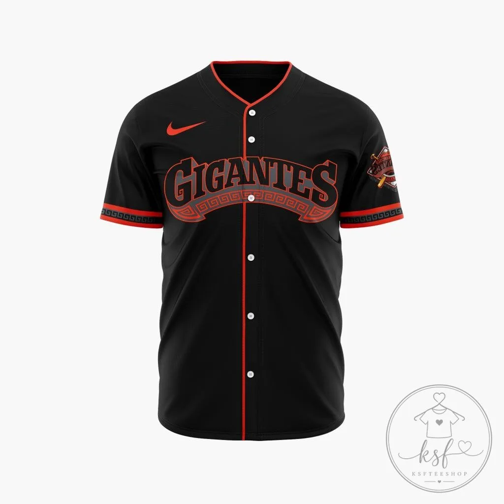 San Francisco Giants Gigantes Black Baseball Jersey