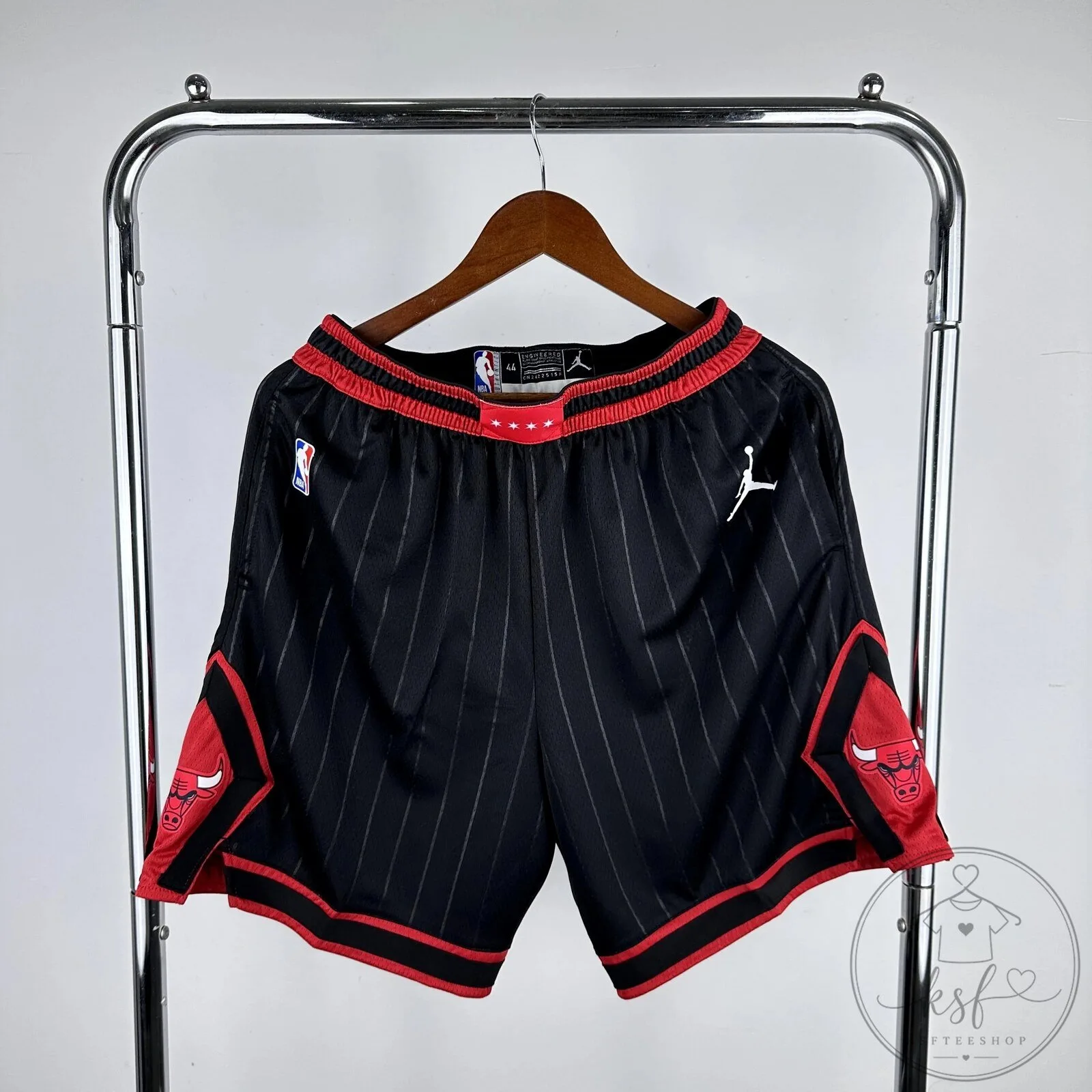 Chicago Bulls Statement Edition Black Pinstripe Basketball Shorts 6 Chicago Bulls Statement Edition Black Pinstripe Basketball Shorts