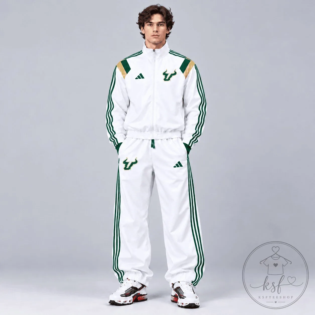 South Florida Bulls | Premium NCAA Heritage Varsity Jacket & Jogger Se 1 South Florida Bulls | Premium NCAA Heritage Varsity Jacket & Jogger Se